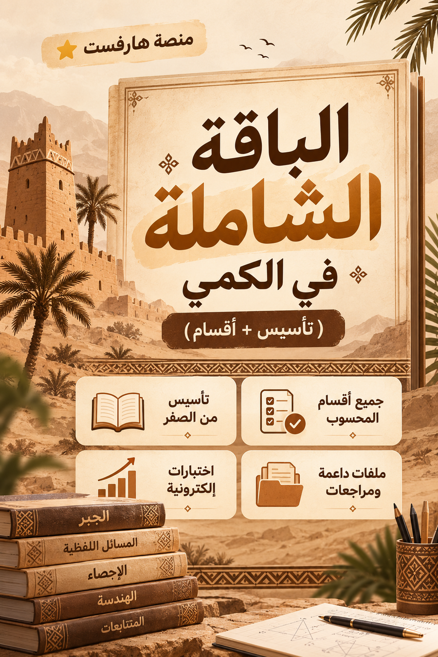 باقة القدرات الكمي الشاملة (تأسيس + أقسام)